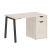 Стол письменный VR.SP-3-118.1.A 1180x720x750 (Серый/Белый Металл)
