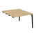 Стол-приставка двойной на деревянных опорах Onix Wood OW.D.SPR-2.7 1180x1475x750 (Тиквуд Светлый/Дуб Темный)
