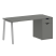 Стол письменный VR.SP-3-158.1.A 1580x720x750 (Серый/Белый Металл)