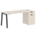 Стол письменный VR.SP-3-178.1.A 1780x720x750 (Серый/Белый Металл)