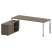 Стол для руководителя с тумбой левый БГ.СРТ-6.8 (L) 2100x1620x750 (Вяз Благородный/Нерж. Сталь)