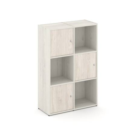 Стеллаж Locker Plus LK.K-002 798x350x1203 (Дуб Наварра | Денвер Светлый)