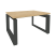 Стол журнальный Onix O.MO-SJ-1 780x600x450 (Тиквуд Светлый/Черный металл)