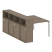 Рабочая станция с опорным шкафом-купе Metal System Style БП.РС-СШК-4.2 1610x2332x1098 (Дуб Наварра/Серый металл)
