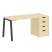 Стол письменный VR.SP-3-158.4.A 1580x720x750 (Серый/Белый Металл)