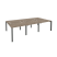 Рабочая станция на П-образном м/к Onix O.MP-D.RS-6.1.8 2940x1635x750 (Тиквуд Темный/Белый Металл)