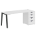 Стол письменный VR.SP-3-178.4.A 1780x720x750 (Серый/Белый Металл)
