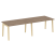 Стол переговорный на деревянных опорах Onix Wood OW.PRG-2.3 2760x980x750 (Тиквуд Светлый/Дуб Темный)