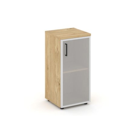 Шкаф низкий узкий SN.STU.E-303(R) (400х400х833) (Тиквуд Светлый/Сатин)