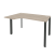 Стол эргономичный левый на П-образном м/к Onix O.MP-SA-2L 1380x980x750 (Тиквуд Темный/Белый Металл)