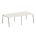 Стол для переговоров (2 столешницы) на А-образном м/к Metal System Style БА.ПРГ-2.2 2400x1235x750 (Дуб наварра/Серый металл)