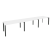 Рабочая станция на П-образном м/к Onix O.MP-RS-3.3.8 4140x800x750 (Тиквуд Темный/Белый Металл)