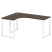 Стол криволинейный левый Metal System Style БО.СА-4 Л 1600x1200x750 (Дуб Наварра/Серый металл)