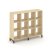 Каркас стеллажа 3 яруса SN.KS-340 (1488х400х1248) (Антрацит/Тиквуд Светлый/Металл Антрацит)