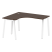 Стол криволинейный левый Metal System Style БА.СА-3 Л 1400x1200x750 (Дуб Наварра/Серый металл)