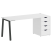 Стол письменный VR.SP-3-178.4.A 1780x720x750 (Серый/Белый Металл)