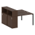Рабочая станция с опорным шкафом-купе Metal System Style БП.РС-СШК-2.2 1610x1475x1098 (Дуб Наварра/Серый металл)