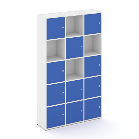 Стеллаж Locker Plus LK.K-009 1188x350x1983 (Белый | Синий)