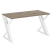 Стол рабочий VR.L-SRZ-3.7 1380x720x750 (Тиквуд Темный/Белый металл)