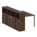 Рабочая станция с опорным шкафом-купе Metal System Style БП.РС-СШК-4.1 1410x2332x1098 (Дуб Наварра/Серый металл)