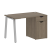 Стол письменный VR.SP-3-118.1.A 1180x720x750 (Серый/Белый Металл)