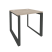 Стол рабочий на О-образном м/к Onix O.MO-SP-0.8 780x800x750 (Тиквуд Темный/Белый Металл)