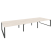 Рабочая станция на О-образном м/к Onix O.MO-D.RS-6.4.8 4740x1635x750 (Тиквуд Темный/Белый Металл)