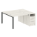Рабочая станция с опорной тумбой Metal System Style БП.РС-СТП-2.2 1612x1475x750 (Дуб Наварра/Серый металл)