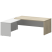 Стол руководителя левый Кортез KZP-20L 2000x2000x750 (Темный шимо/Графит)