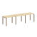 Рабочая станция на 3 раб. места Metal System Style БП.СМ-3.1 3000x720x750 (Дуб Наварра/Серый металл)