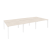 Рабочая станция на П-образном м/к Onix O.MP-D.RS-6.2.8 3540x1635x750 (Тиквуд Темный/Белый Металл)