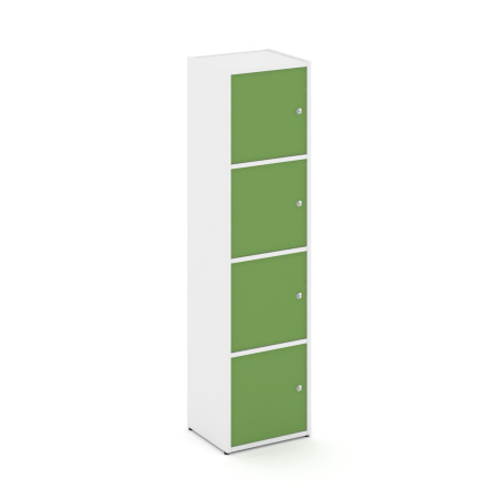 Стеллаж Locker Plus LK.K-004 408x350x1593 (Белый | Зеленый)