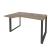 Стол эргономичный левый на О-образном м/к Onix O.MO-SA-2L 1380x980x750 (Тиквуд Темный/Белый Металл)