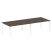 Стол для переговоров (2 столешницы) на А-образном м/к Metal System Style БА.ПРГ-2.4 3200x1235x750 (Дуб наварра/Серый металл)