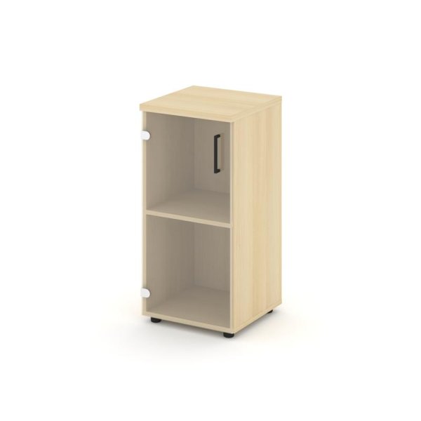 Шкаф низкий узкий SN.STU.E-302(L) (400х400х833) (Акация Лорка/Прозрачный)