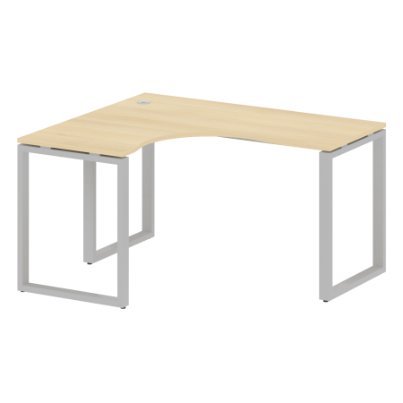 Стол криволинейный левый Metal System Style БО.СА-3 Л 1400x1200x750 (Акация/Серый металл)
