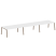Стол для переговоров (3 столешницы) на А-образном м/к Metal System Style БА.ПРГ-3.5 5400x1235x750 (Дуб наварра/Серый металл)