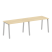 Рабочая станция на 2 рабочих места на А-образном м/к Metal System Style БА.СМ-2.2 2400x720x750 (Дуб наварра/Серый металл)