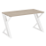 Стол рабочий VR.L-SRZ-3.7 1380x720x750 (Тиквуд Темный/Белый металл)