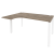 Стол эргономичный левый на П-образном м/к Onix O.MP-SA-4L 1580x1180x750 (Тиквуд Темный/Белый Металл)