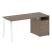 Рабочая станция Metal System Style БА.РС-СТП-1.2 1612x720x750 (Дуб Наварра/Серый металл)
