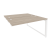 Стол-приставка двойной на О-образном м/к к опорным элем. Onix O.MO-D.SPR-3.7 1380x1475x750 (Тиквуд Темный/Белый Металл)