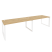 Рабочая станция на О-образном м/к Onix O.MO-RS-2.4.8 3160x800x750 (Тиквуд Темный/Белый Металл)