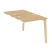 Стол-приставка двойной на деревянных опорах Onix Wood OW.D.SPR-0.7 780x1475x750 (Тиквуд Светлый/Дуб Темный)