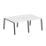 Рабочая станция на 4 рабочих места на А-образном м/к Metal System Style БА.СМ-4.1 2000x1475x750 (Дуб наварра/Серый металл)