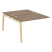 Наборный элемент рабочей станции на деревянных опорах Onix Wood OW.2.NRS-2.8 1180x1635x750 (Тиквуд Светлый/Дуб Темный)