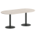 Стол овальный VR.SP-5-180.1 1800x900x750 (Серый/Белый Металл)