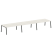 Стол для переговоров (3 столешницы) на А-образном м/к Metal System Style БА.ПРГ-3.5 5400x1235x750 (Дуб наварра/Серый металл)