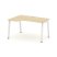 Стол рабочий эргономичный SN-5A.SPA-011(L) (1380х700/980х750) (Тиквуд Светлый/Металл Антрацит)