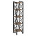 Стеллаж на колесных опорах-5 полок VR.L-MST.K-5.4 400x400x1704 (Тиквуд Темный/Белый металл)